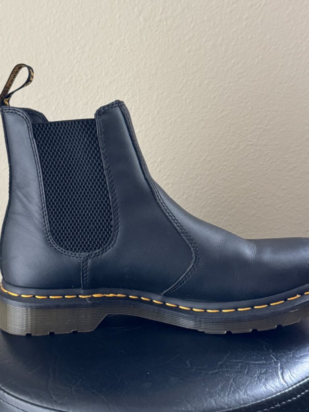 Dr. Martens Yellow Stitch Smooth Leather Chelsea Boots 2976 Size 10 - Picture 11 of 15